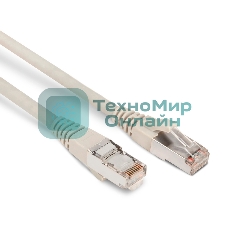 Патч-корд Hyperline PC-LPM-STP-RJ45-RJ45-C6-2M-LSZH-GY F/UTP, экранированный, Cat.6, LSZH, 2 м, серый