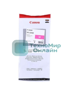Картридж струйный Canon PFI-320 M 2892C001 пурпурный (300мл) для Canon Canon imagePROGRAF TM-200/205