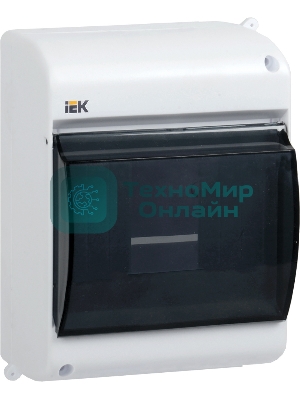 Бокс ОП КМПн 2/4 для 4 авт. выкл. прозр. крышка IP30 IEK MKP42-N-04-30-12