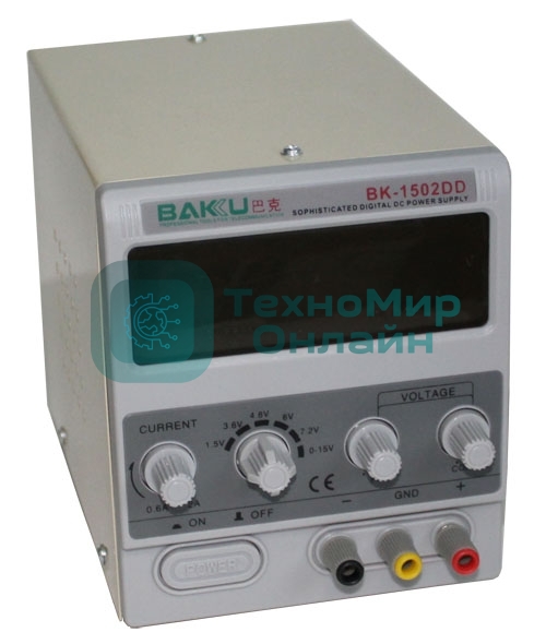 Лабораторный блок питания BAKU BK-1502DD 0-2А, 0-15 В