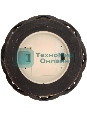 Декоративный фонарь со свечкой, плетеный корпус, бронза, размер 14х14х16,5 см, цвет теплый белый