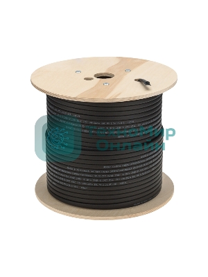 Кабель греющий (нагревательный) Rexant саморегулирующийся SRL30-2CR, экранированный, 30Вт/м, 0,9мм2/55м, 200м