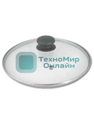 Крышка стеклян. TimA 4724 с ручкой с металл/обод 24см низ