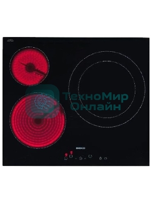 Встраиваемая электрическая варочная поверхность Beko HIC 63401 T, Черный