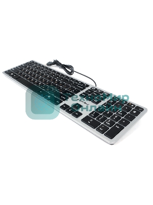 Клавиатура проводная Gembird KB-8420, USB, серый