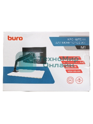 Кронштейн для мониторов ЖК Buro M1 черный 15
