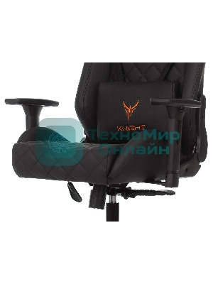 Кресло Knight OUTRIDER черный, экокожа, 120 кг, механизм качания