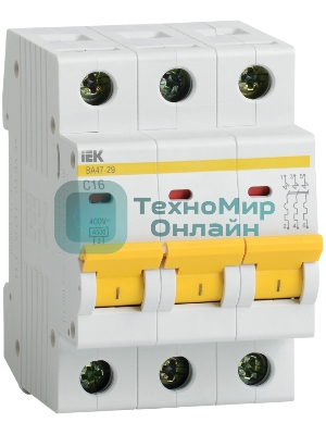 Выключатель автоматический модульный 3п C 32А 4.5кА ВА47-29 IEK MVA20-3-032-C