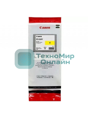 Картридж струйный Canon PFI-320 Y 2893C001 желтый (300мл) для Canon Canon imagePROGRAF TM-200/205