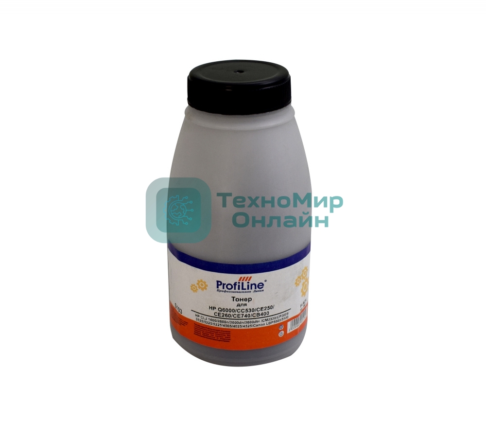 Тонер ProfiLine PL-Q6000/CC530/CE250/CE260/CE740/CB400 для HP CLJ 1600/2600n/2600dn/2600dtn/CM2320/CP2025/3525/5220/5225/4005/4025/4525/Canon LBP5000/5100 черный 90 гр Фасовка РФ