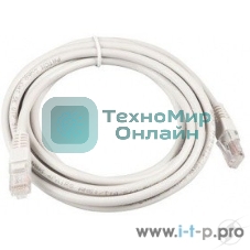 Патч-корд UTP cat.5e, 1м ExeGate серый