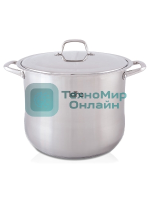 Кастрюля Lara LR02-44 15,2 л LR02-44 Кастрюля Lara (нерж) 28x23 см, 15.2 л, капсулир индукц дно, крышка из стали