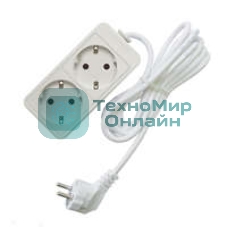 Удлинитель 2х1.5 м с заземл. 10А IP20 2.2 кВт Союз 481S-9201