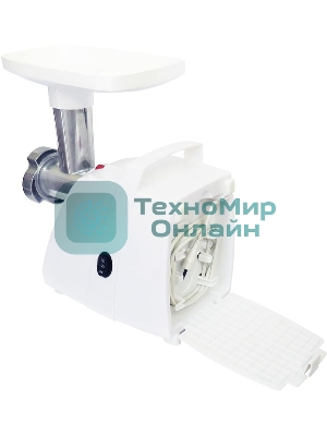 Мясорубка электрическая Аксион М33.01 белый, 1500 Вт, 1.7 кг/мин, реверс, защита от перегрузки, насадки - 3