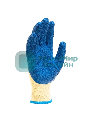 Перчатки трикотажные Сибртех полиэфирные, латексное рельефное покрытие, размер 8