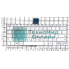 Клавиатура для ноутбука Asus F200CA F200LA F200MA X200 белая, без рамки, плоский Enter