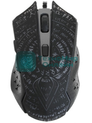 Мышь проводная Qumo Valhalla M35 черный, 3200 dpi, USB, кнопки - 6