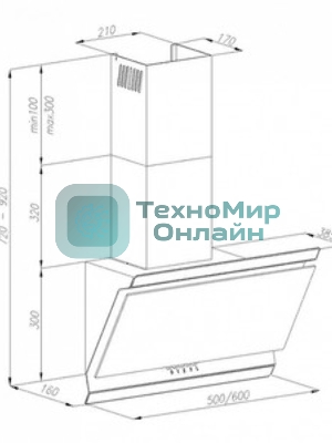 Стекло к вытяжке MAUNFELD Berford 60 с декором 