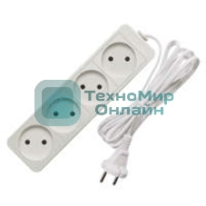 Удлинитель 4х5 м без заземл. 6А IP20 ШВВП 1.3 кВт Союз 481S-0405