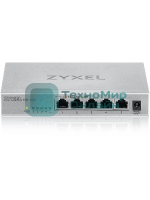 Коммутатор мультигигабитный Zyxel MG-105, 5x1/2,5GE, настольный, бесшумный