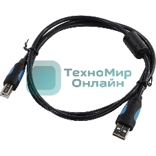 Кабель Vention USB 2.0 AM/BM - 1м. черный VAS-A16-B100