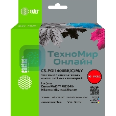 Картридж струйный Cactus CS-PGI1400BK/C/M/Y 4 цв. набор (72 мл) для Canon MB2050/MB2350/MB2040/MB2340