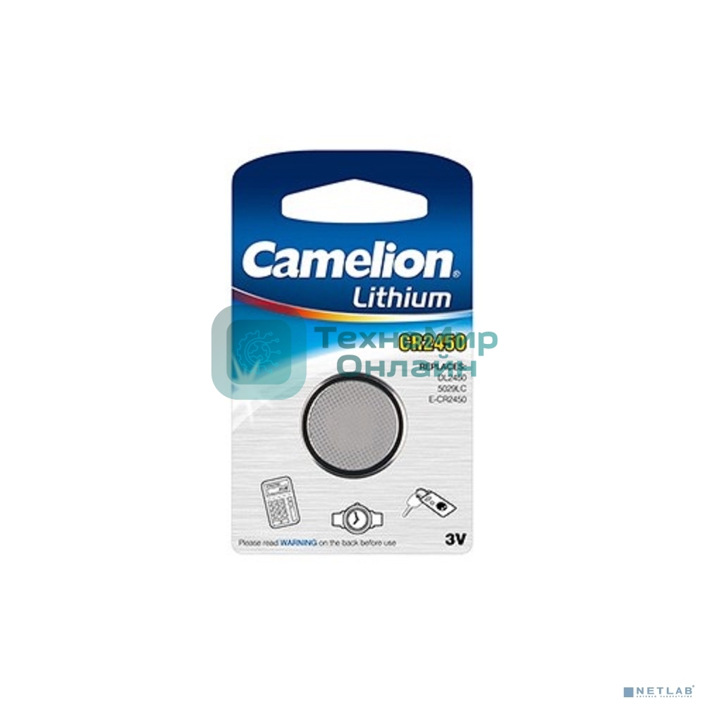 Батарейка литиевая Camelion CR2430 BL-1 (CR2430-BP1, 3V)