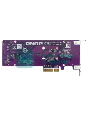 Плата расширения QNAP QM2-2P-344A 2 x M.2 22110 or 2280 PCIe (Gen3 x4) NVMe SSD slots, Low-profile flat and Full-height brackets included.