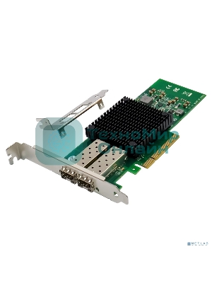 Сетевая карта ORIENT XWT-INT520PE8 2SFP+, PCI-Ex8 v2.0 2xSFP+ 10Gbps Server NIC, Intel 82599ES chipset, 10/1 Гбит/с, 2 планки крепления в комплекте (33298)