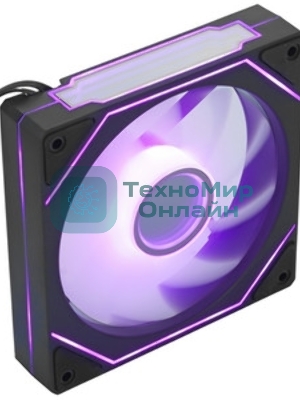 Вентилятор для корпуса Bloody CF-12 LCD ARGb 120х120x25 черный 4-pin 32дБ (упак.:1шт) (CF-12-ARGb120-BK) Ret