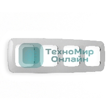 Рамка OMEGA Ecta (Серебро глянец) 4-ая OF140404