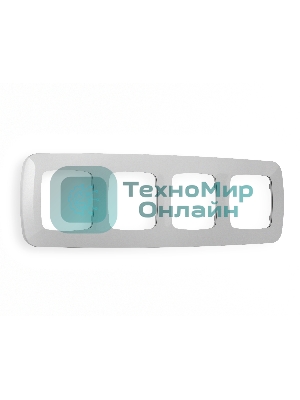 Рамка OMEGA Ecta (Серебро глянец) 4-ая OF140404