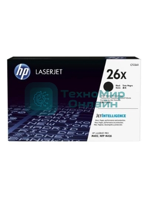 Тонер Картридж HP 26X CF226X черный для HP LJ Pro M402/M426 (9000стр.)