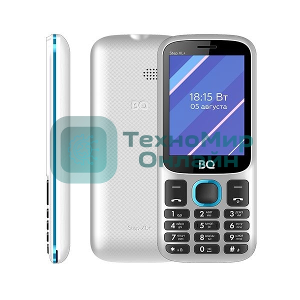 Мобильный телефон BQ 2820 Step XL+ белый/синий