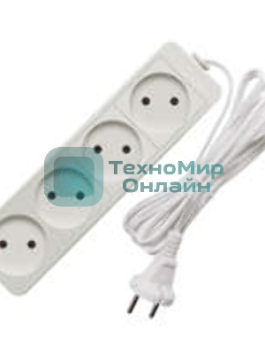 Удлинитель 4х3 м без заземл. 6А IP20 ШВВП 1.3 кВт Союз 481S-0403