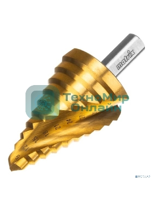 Сверло Matrix ступенчатое 9-12-15-18-21-24-27-30-33-36мм hss спиральный профиль шестигранный