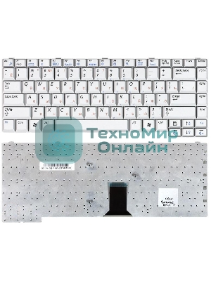Клавиатура для ноутбука Samsung M50, серебристая