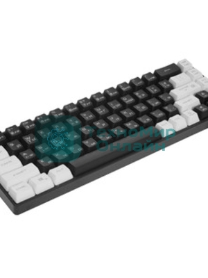 Клавиатура проводная игровая Defender Aris GK-349 RU,черный/белый,68кн+FN,радуж,1.5м