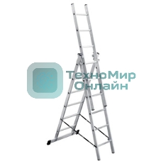 Стремянка стальная 7 ступеней, верхняя площадка 1,55 м, до 150 кг, облегченная, вес 8,74 кг, UFUK, ТУ 21/KRM507