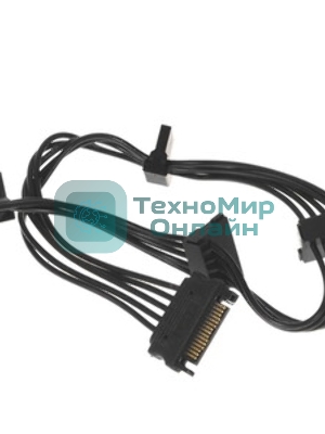 Кабель Cablexpert Кабеля питания SATA, 4x15pin(M)/15pin(F), 40 см (CC-SATAMF-03)