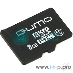 Флеш карта Micro SecureDigital 8Gb QUMO QM8GMICSDHC10NA MicroSDHC Class 10