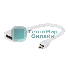 Переходник Gembird Переходник miniDisplayPort - DisplayPort, 20M/20F, 16см, белый