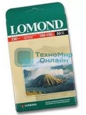 Фотобумага Lomond 0102035 10x15/230г/м2/50л./белый глянцевое для струйной печати