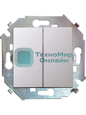 Механизм выключателя 2-кл. СП Simon15 16А IP20 бел. Simon 1591398-030