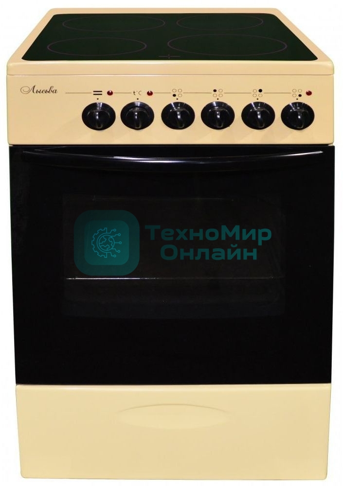 Плита электрическая Лысьва EF4002MK00 кремовый стеклокерамика (без крышки)