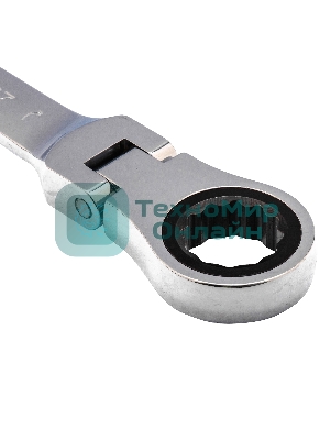 Ключ комбинированный трещоточный Matrix, 8 мм, CrV, шарнирный, зерк.хром