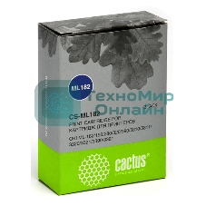 Картридж матричный Cactus CS-ML182 черный, 8мм, 1.6м, 2 400 000 знаков, для OKI ML-182/192/280/320/390