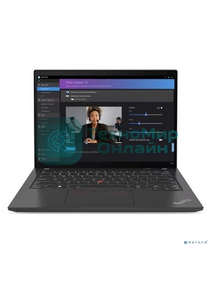 Ноутбук Lenovo ThinkPad T14 Gen 4 i7-1355U 16Gb SSD 512Gb Intel UHD Graphics 14 WUXGA IPS TS Cam 39.3Вт*ч Win11Pro(ENG) KBD RU\ENG Черный 21HD0077US