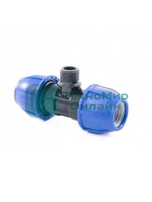 Тройник компрессионный PN16 d20 для ПЭ труб RTP 14698