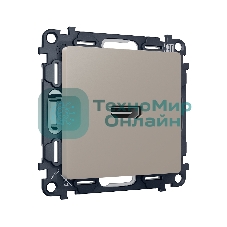 Комплект механизма розетки HDMI 2.0 ALFA Серо-бежевый матовый 40V/500mA 2.0GHz 5-18Gbit/s QUANT (AP3740, VM222) MA374010